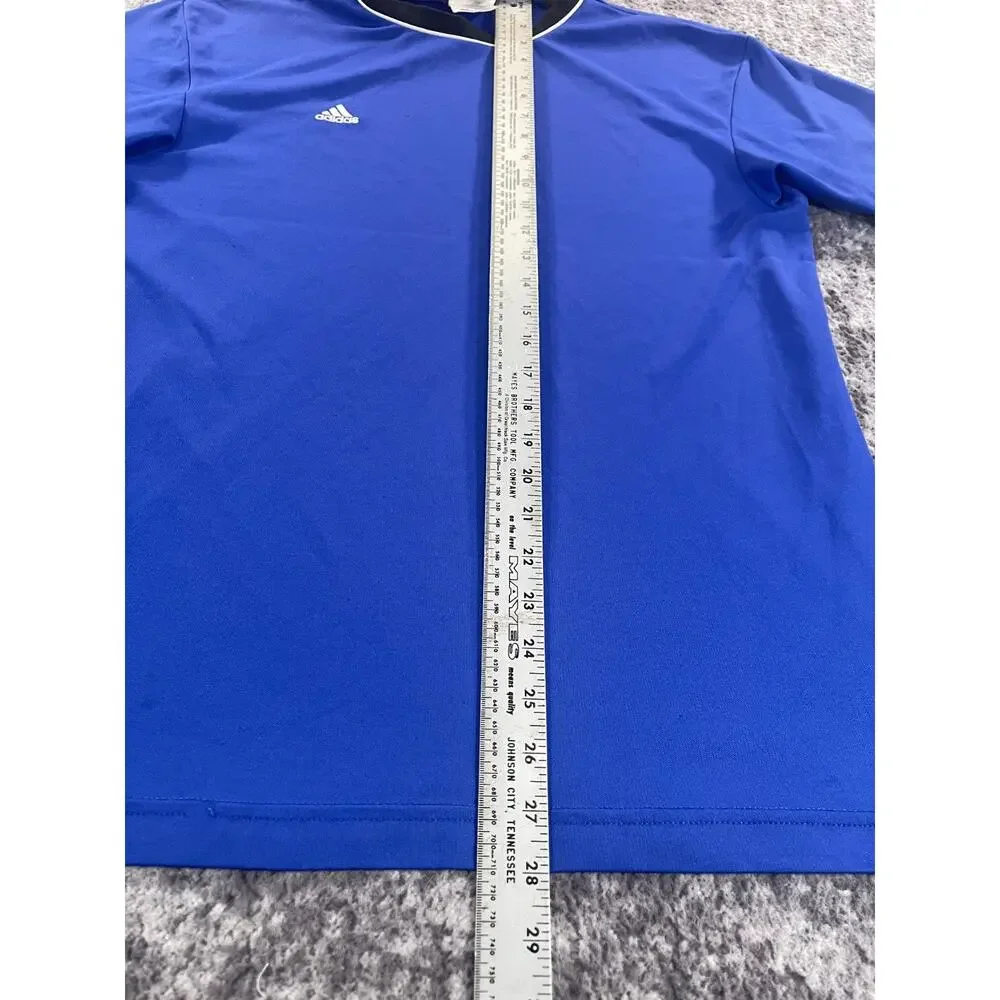 Vintage Adidas T Shirt Mens Medium Blue Black Athletic Short Sleeve Tee